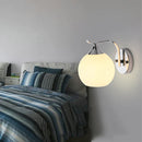 Ljojo Matte Globe Glass Wall Sconce for Modern Mid Century Industrial Style