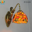 6" Tiffany Style Mermaid Wall Lamp Glass LED Art Lighting for Bedroom Living Room by Ljojo