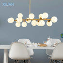 Ljojo Milky Glass Chandelier Lights Gold Black G9 Holder Scandinavian Design Lamp