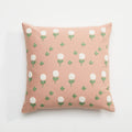Chic Daisy Dandelion Embroidery Cushion Cover by Ljojo