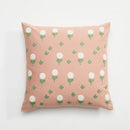 Chic Daisy Dandelion Embroidery Cushion Cover by Ljojo