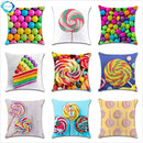 Ljojo Lollipop Candy Printed Cushion Cover 45X45CM for Chair Sofa Decoration