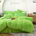 Ljojo Long Hair Velvet Duvet Cover Set - Queen Size