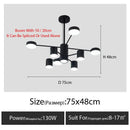 Ljojo LED Chandelier Light Modern Nordic Pendant Lamp for Living Dining Room Bedroom Black