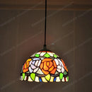 8 Inch American Stained Glass Chandelier Tiffany Style Elegant European Antique Lighting by Ljojo