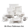 Ljojo 30/60 Piece Porcelain Tableware Set for 6/12, Cups, Saucers, Plates - MALACASA Series