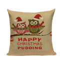 Christmas Santa Deer Pattern Cushion Cover for Festive Home Decor - Ljojo
