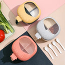 Ljojo 4-in-1 Spice Jar Organizer with Transparent Cover and Spoon