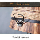 Ljojo Loft Barrel Chandelier Wood Drolight for Dining Room and Cafe