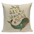 Colorful Fish Pattern Linen Cushion Cover by Ljojo