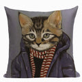 Ljojo Meow Star Cat Cushion Cover 45x45cm - Cute Cartoon Animal Design