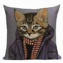 Ljojo Meow Star Cat Cushion Cover 45x45cm - Cute Cartoon Animal Design