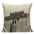Geometric Meditation Decorative Throw Pillow Cover Ljojo Black White Linen Square Case