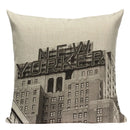 Geometric Meditation Decorative Throw Pillow Cover Ljojo Black White Linen Square Case