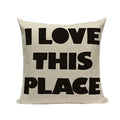 Ljojo Love Letter Cushion Cover Decorative Pillows Sofa Car Home Decor Linen Throw Pillow Case