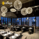 Ljojo LED Spark Ball Chandelier Fireworks Pendant Light - Modern Luxury Stainless Steel