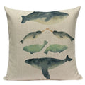 Colorful Fish Pattern Linen Cushion Cover by Ljojo