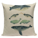 Colorful Fish Pattern Linen Cushion Cover by Ljojo