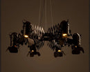 Ljojo Loft Industrial Chandelier: Retro & Creative Lighting for Home, Restaurant, Cafe & Store