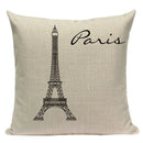 Ljojo London Bridge Paris Eiffel Tower Decorative Printed Throw Pillows
