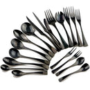 Ljojo Mirror Black Fish Fork Set - 18/10 Stainless Steel Cutlery Set