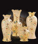 Ljojo™ Europe Gold Ceramic Vase: Creative Porcelain Decor for Home & Wedding
