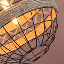 Ljojo Loft Retro Hemp Rope Industrial Chandelier Pendant Light for Dining Room