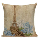 Ljojo London Bridge Paris Eiffel Tower Decorative Printed Throw Pillows