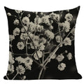 Geometric Meditation Decorative Throw Pillow Cover Ljojo Black White Linen Square Case