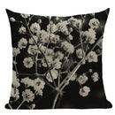 Geometric Meditation Decorative Throw Pillow Cover Ljojo Black White Linen Square Case