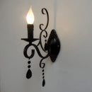 Ljojo Metal Crystal Wall Lamp European Classic Style Single Head E14 Bulb Lighting