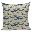 Colorful Fish Pattern Linen Cushion Cover by Ljojo
