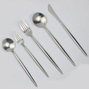 Ljojo 30-Piece Stainless Steel Cutlery Set for 6 - Matte Finish