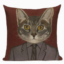 Ljojo Meow Star Cat Cushion Cover 45x45cm - Cute Cartoon Animal Design