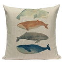 Colorful Fish Pattern Linen Cushion Cover by Ljojo