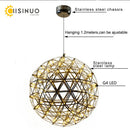 Ljojo LED Spark Ball Chandelier Fireworks Pendant Light - Modern Luxury Stainless Steel