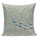 Colorful Fish Pattern Linen Cushion Cover by Ljojo