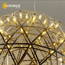 Ljojo LED Spark Ball Chandelier Fireworks Pendant Light - Modern Luxury Stainless Steel