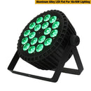Ljojo™ LED Flat Par Light 18x12W/18x18W RGBWA UV Wireless DMX 512 - DJ Disco Party