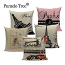 Ljojo London Bridge Paris Eiffel Tower Decorative Printed Throw Pillows