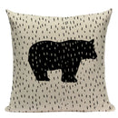 Geometric Meditation Decorative Throw Pillow Cover Ljojo Black White Linen Square Case