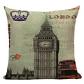 Ljojo London Bridge Paris Eiffel Tower Decorative Printed Throw Pillows