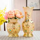 Ljojo™ Europe Gold Ceramic Vase: Creative Porcelain Decor for Home & Wedding