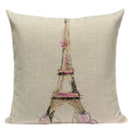 Ljojo London Bridge Paris Eiffel Tower Decorative Printed Throw Pillows