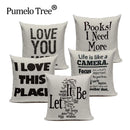 Ljojo Love Letter Cushion Cover Decorative Pillows Sofa Car Home Decor Linen Throw Pillow Case