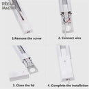 Ljojo 4pc 2-Wire Ceiling Track Rail Connector Set for LED Spotlight Rail