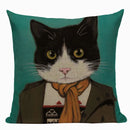 Ljojo Meow Star Cat Cushion Cover 45x45cm - Cute Cartoon Animal Design
