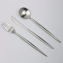 Ljojo 30-Piece Stainless Steel Cutlery Set for 6 - Matte Finish