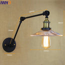 Ljojo Loft Industrial Glass Swing Arm Wall Lamp Fixtures for Bar Coffe Style