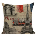 Ljojo London Bridge Paris Eiffel Tower Decorative Printed Throw Pillows